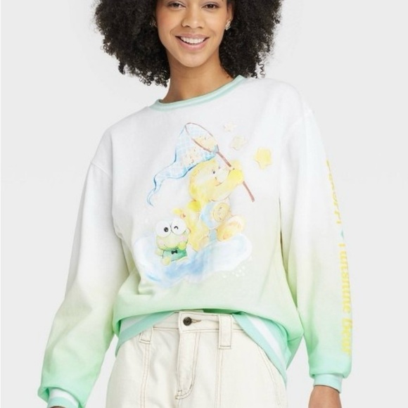 Sanrio X Care Bears Funshine Keroppi large NW unattached tags - Picture 3 of 5